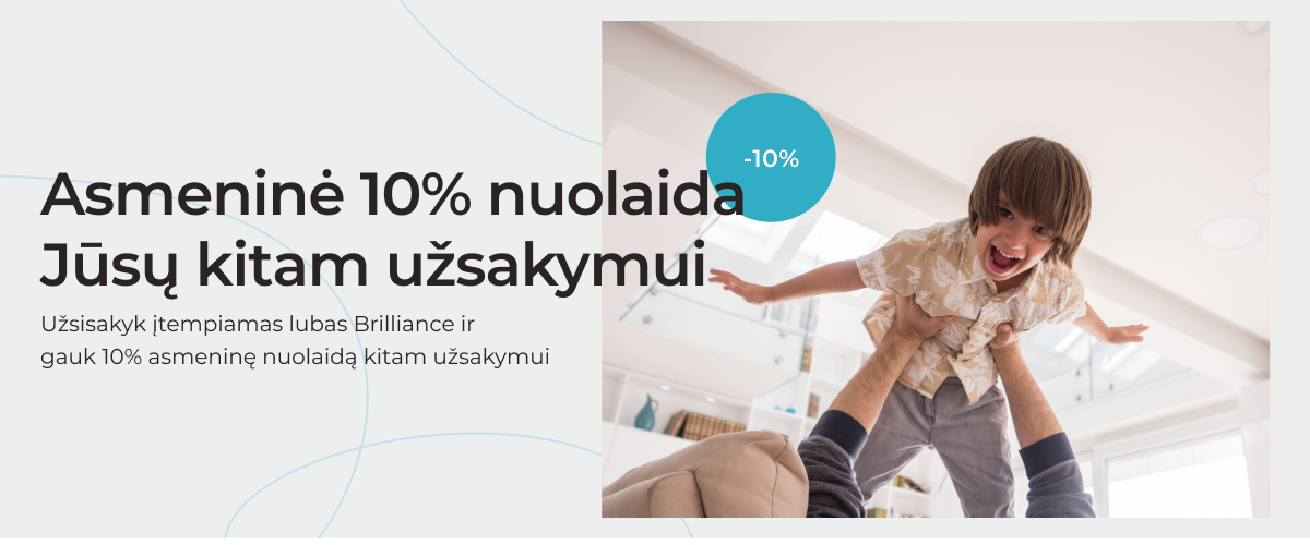 Įtempiamos lubos Brilliance akcija