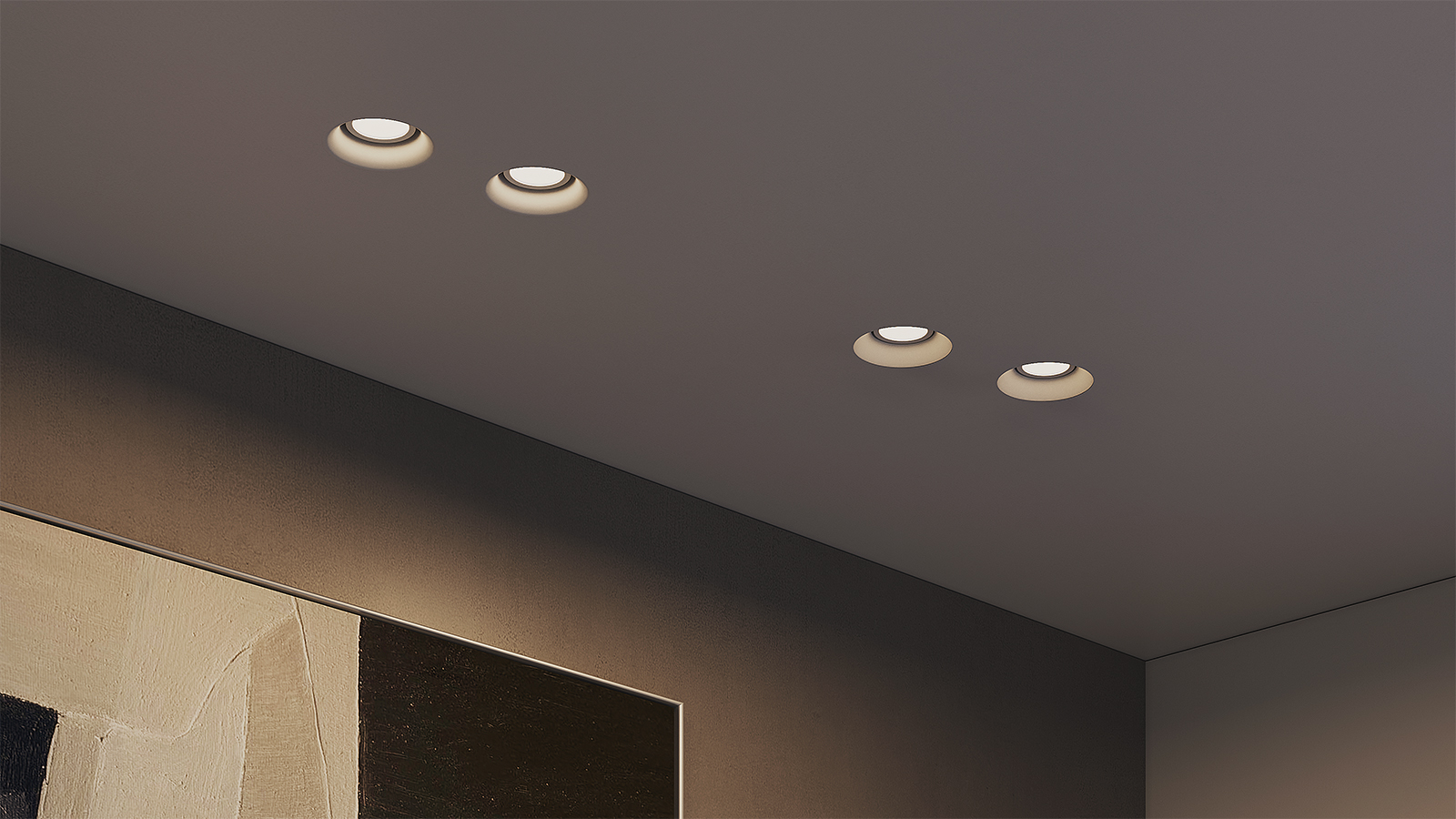 Priglaistomas šviestuvas įtempiamoms luboms BRIL-Down-BR01 Priglaistomas šviestuvas įtempiamoms luboms BRIL-Down-BR01